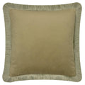 Halo Fringed Velvet Cushion - Sage/Green - Draper and Mercer