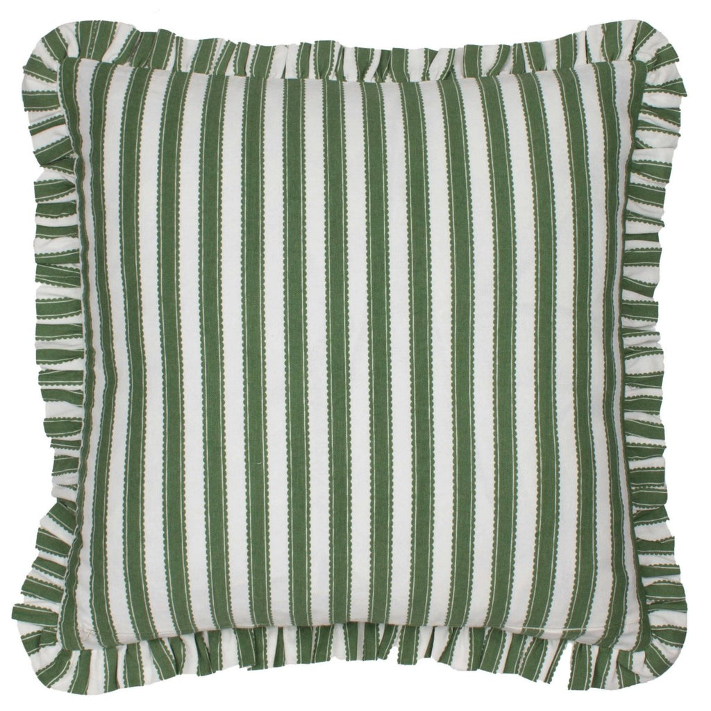 Sessile Leaf Ruffle Cushion – Leaf Green - Draper and Mercer