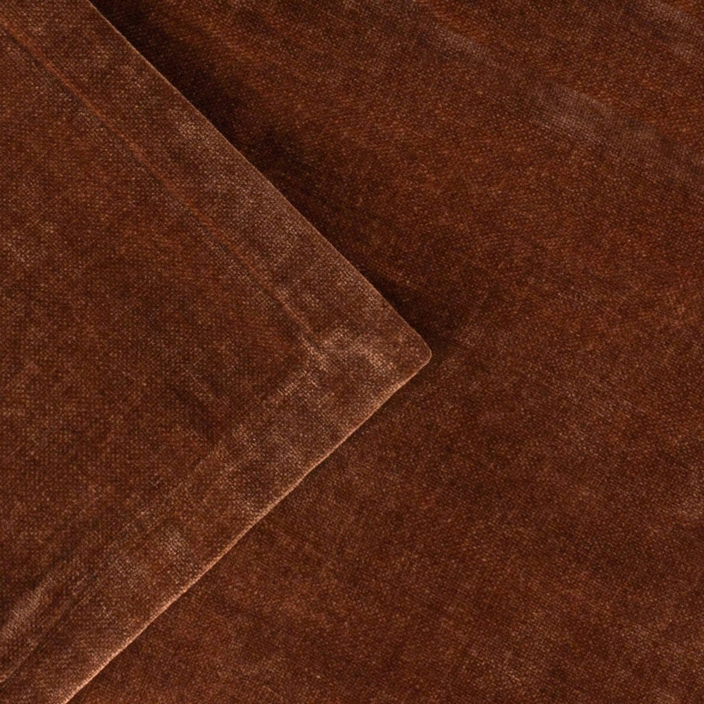 Heavy Chenille Velvet Throw Nutmeg: Nutmeg / 150 x 200cm - Draper and Mercer