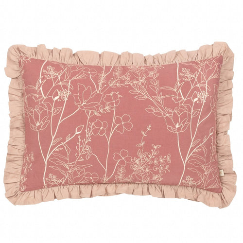 Embroidered Cotton Cushion - Petal - Draper and Mercer