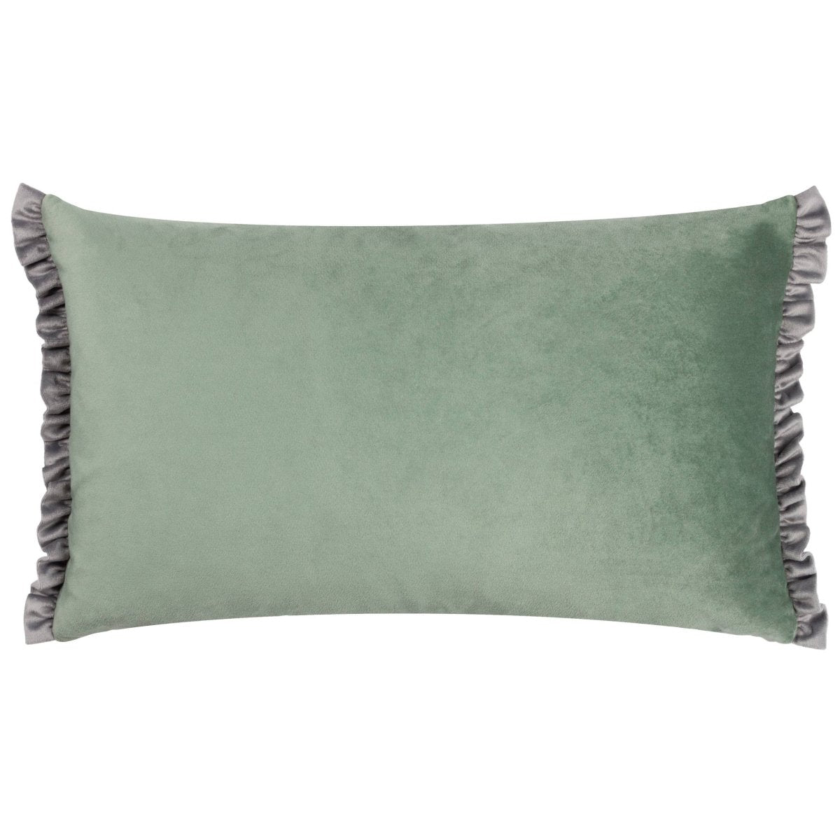 Velvet Cushion - Sage / Grey - Draper and Mercer