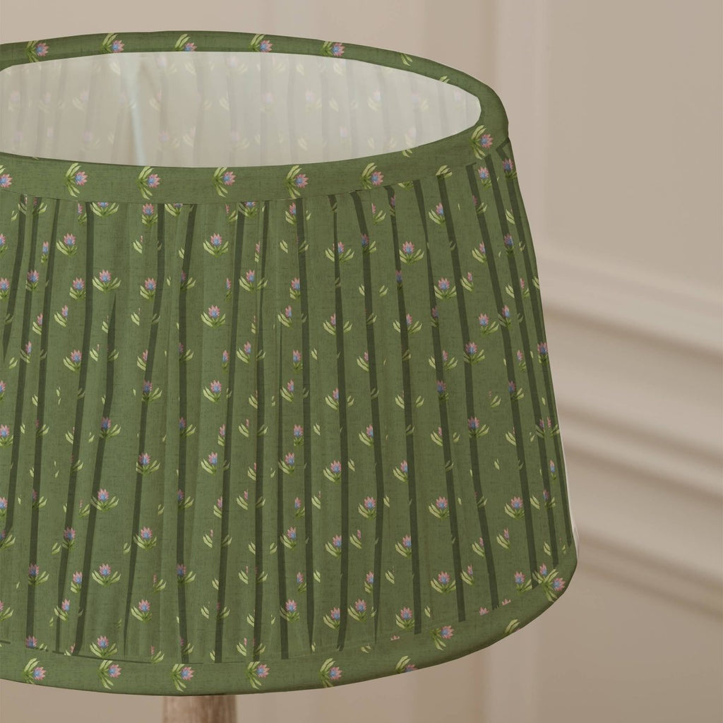 Pleated Tapered Lamp Shade - Sage - Draper and Mercer