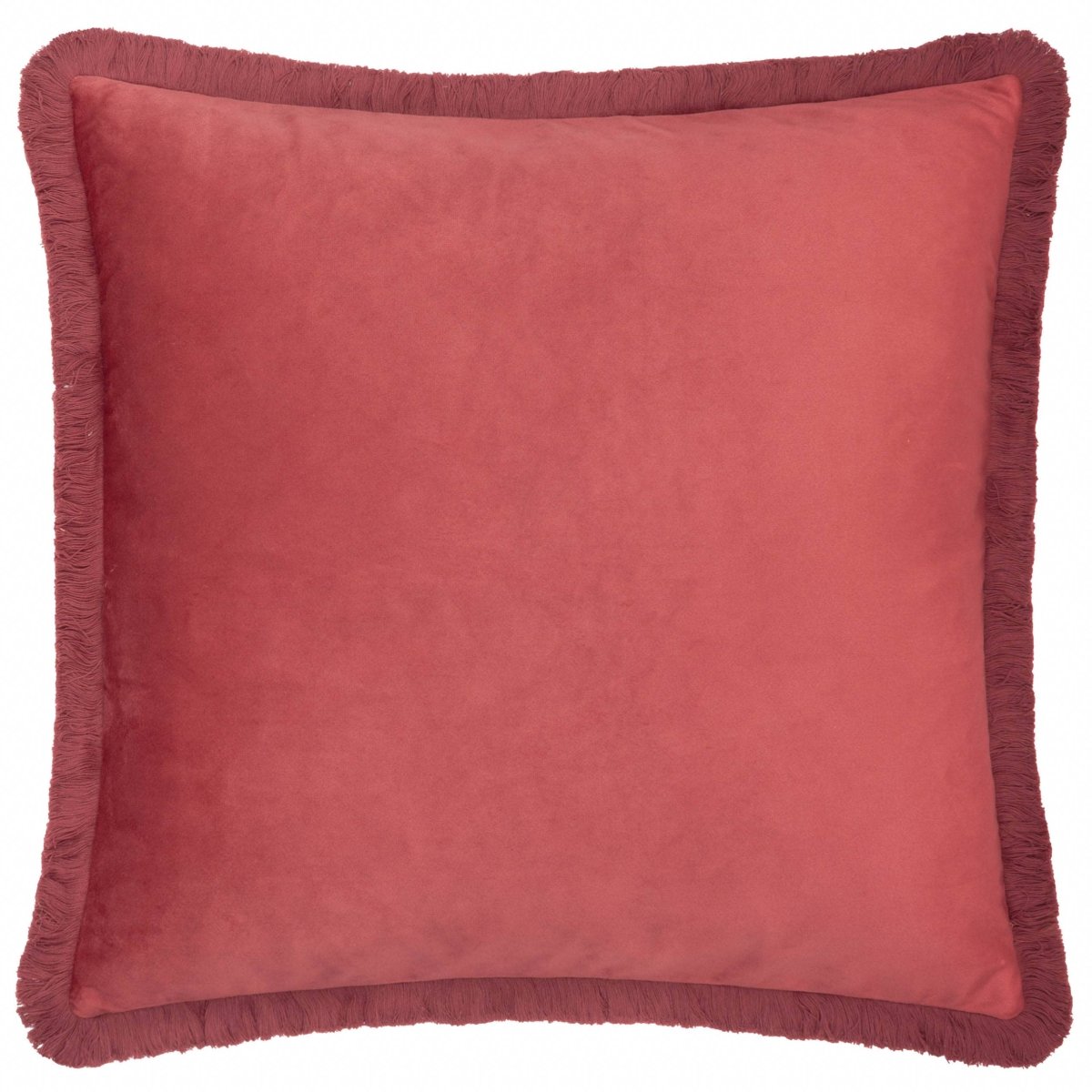 Strawberry Thief Embroidered Velvet Cushion - Berry - Draper and Mercer