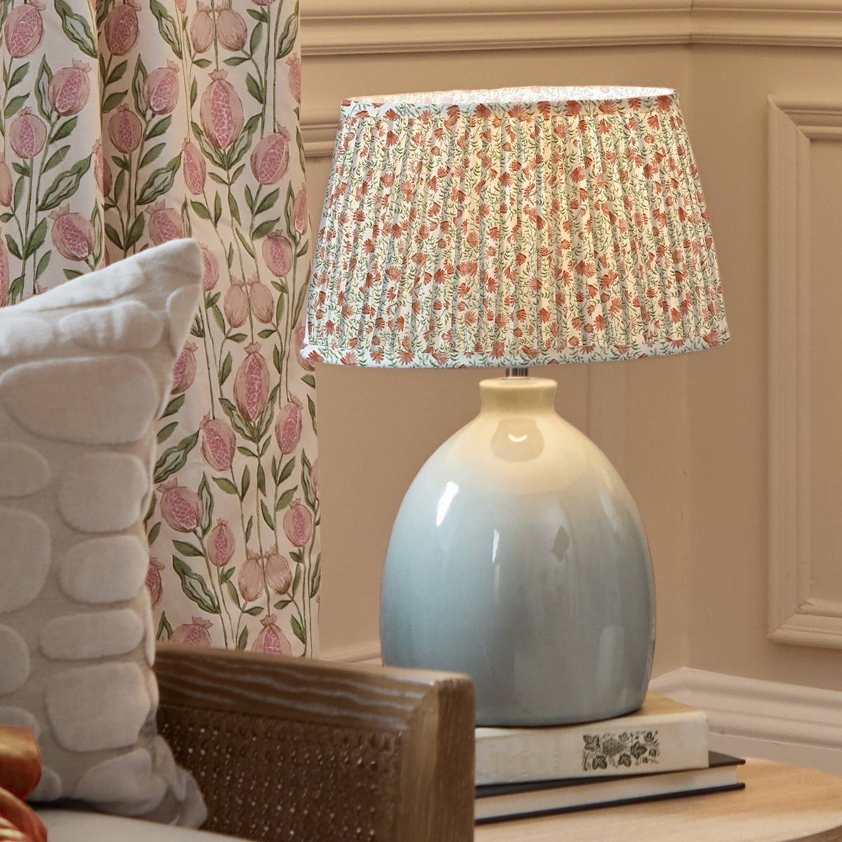 Pleated Tapered Lamp Shade - Terracotta - Draper and Mercer