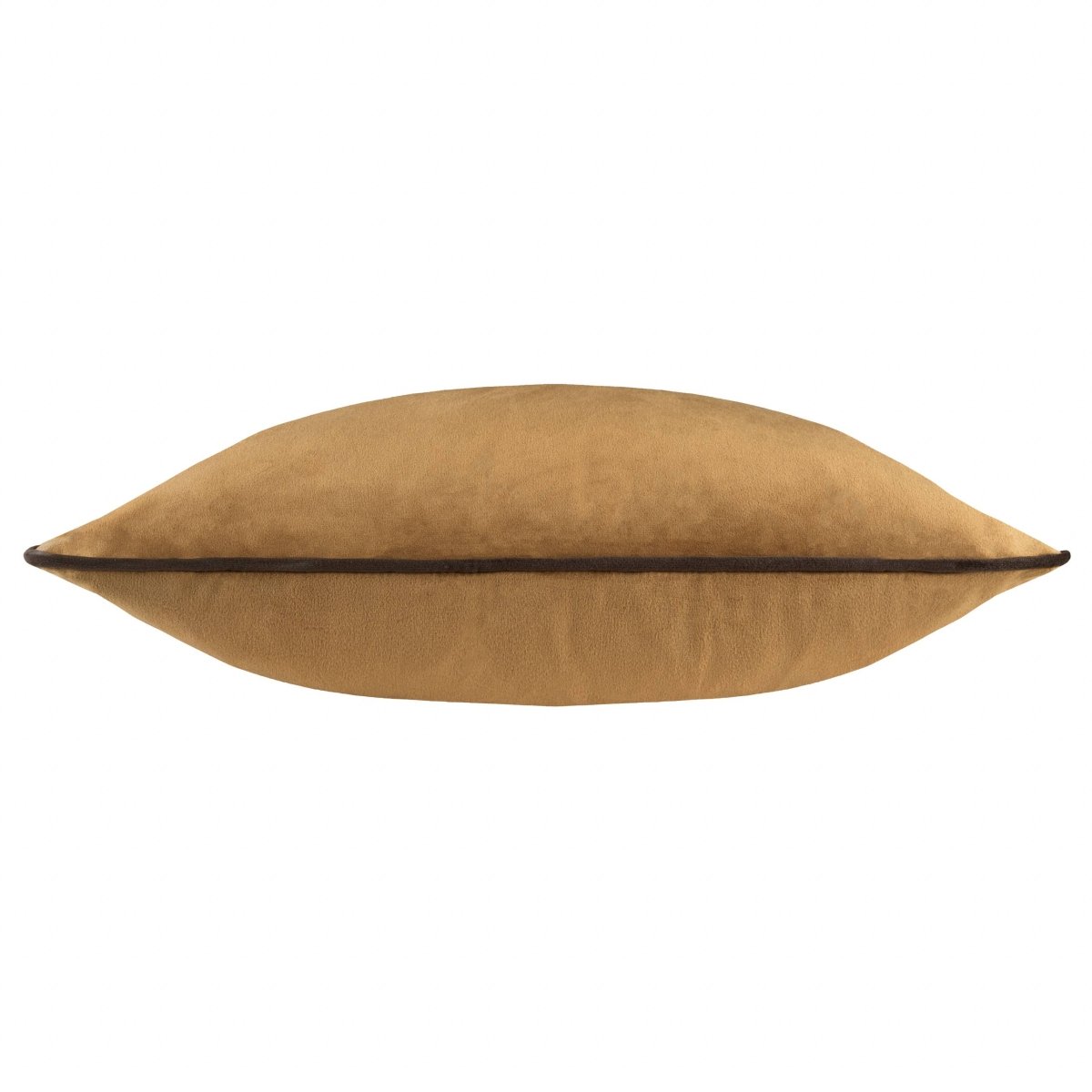 Meridian Velvet Cushion - Caramel/Chocolate - Draper and Mercer