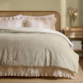 100% Cotton Velvet Bedspread - Natural - Draper and Mercer