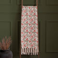 Floral Printed Cotton Throw - Coral - Draper and Mercer