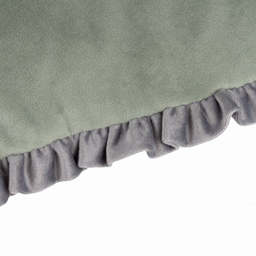 Velvet Cushion - Sage / Grey - Draper and Mercer