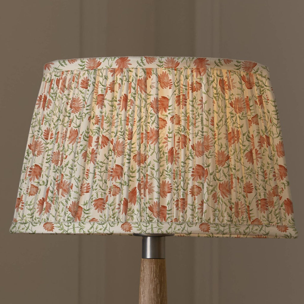 Pleated Tapered Lamp Shade - Terracotta - Draper and Mercer
