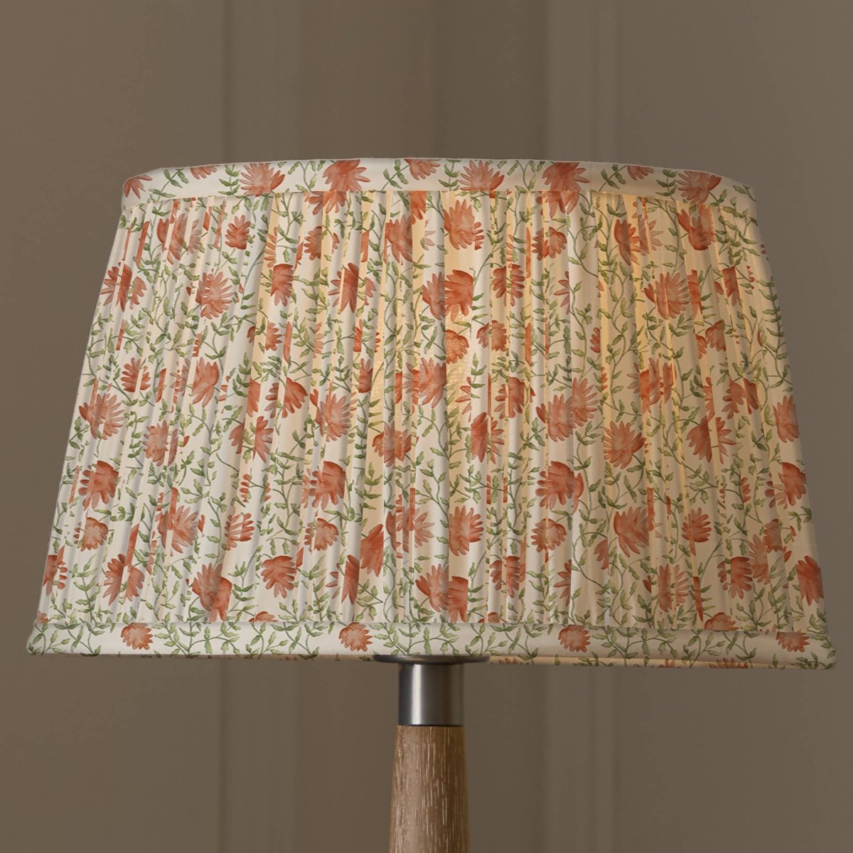 Pleated Tapered Lamp Shade - Terracotta - Draper and Mercer