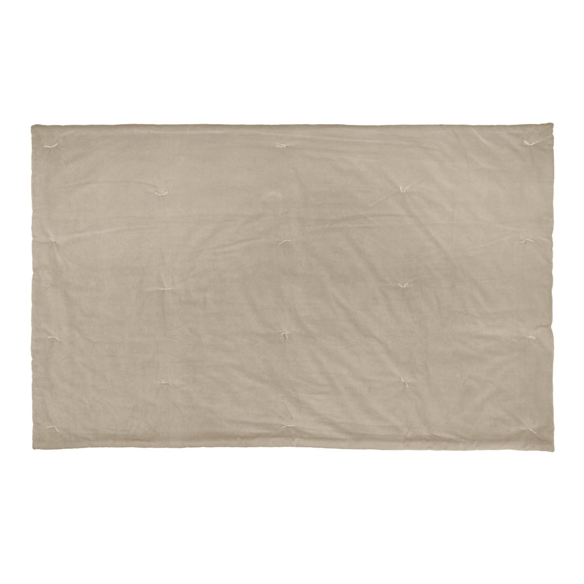 100% Cotton Velvet Bedspread - Natural - Draper and Mercer