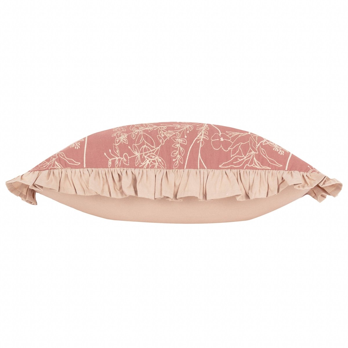 Embroidered Cotton Cushion - Petal - Draper and Mercer