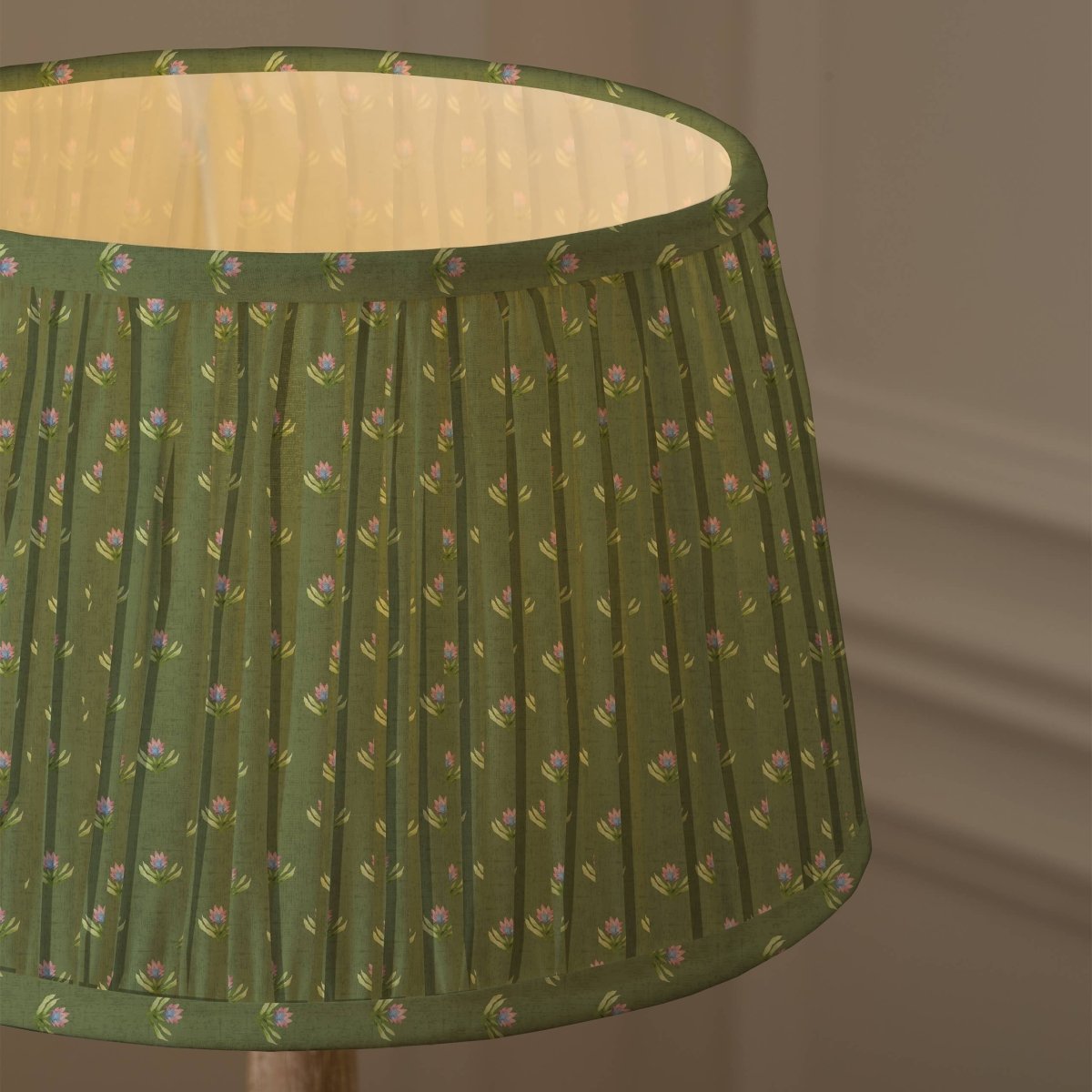Pleated Tapered Lamp Shade - Sage - Draper and Mercer