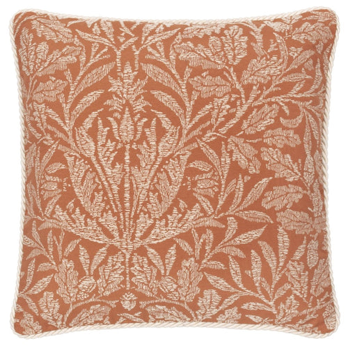 Acorn Tonal Jacquard Cushion - Brick - Draper and Mercer