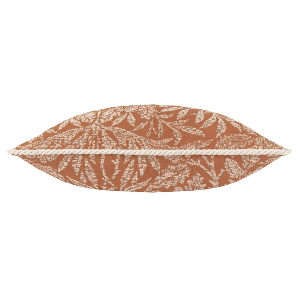 Acorn Tonal Jacquard Cushion - Brick - Draper and Mercer