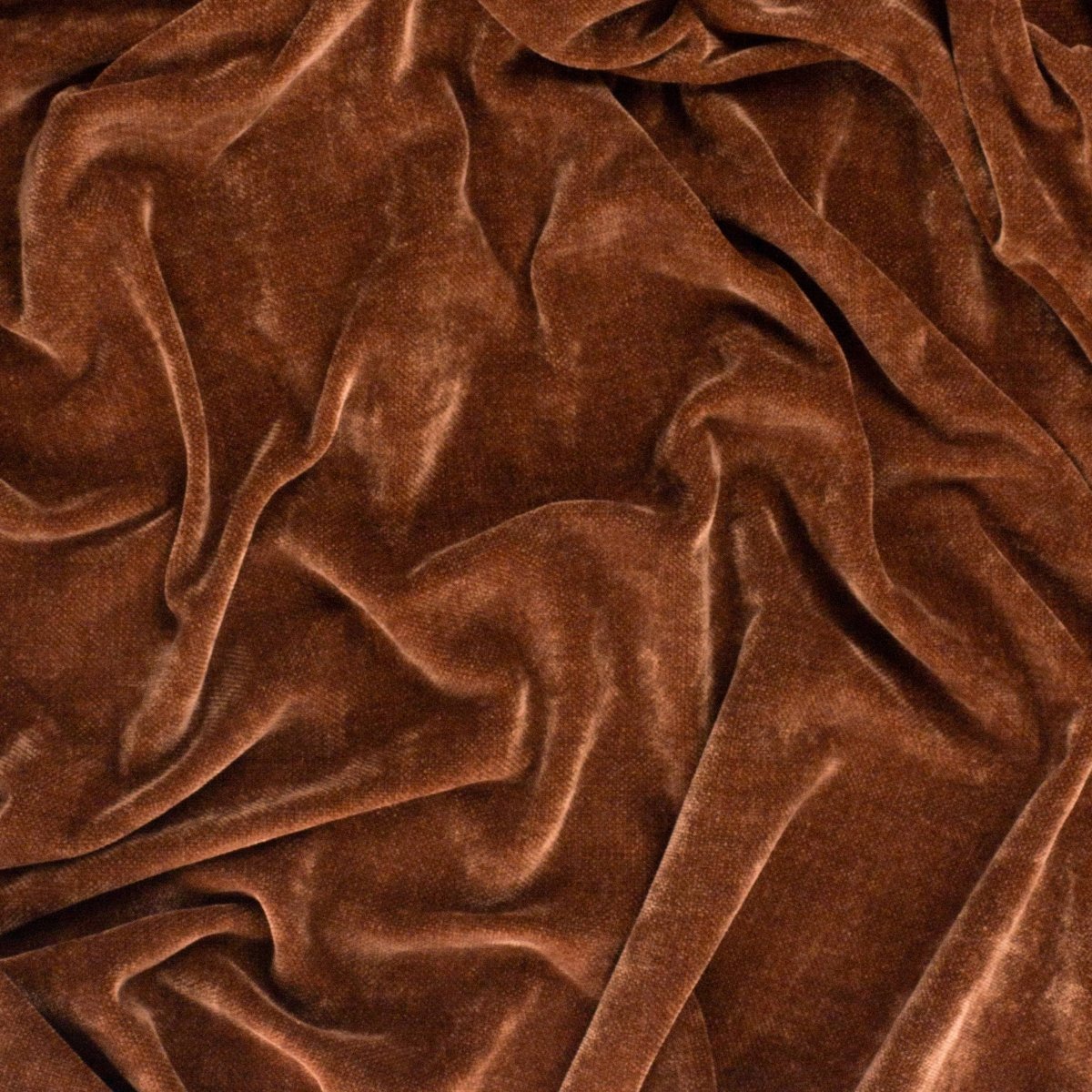 Heavy Chenille Velvet Throw Nutmeg: Nutmeg / 150 x 200cm - Draper and Mercer