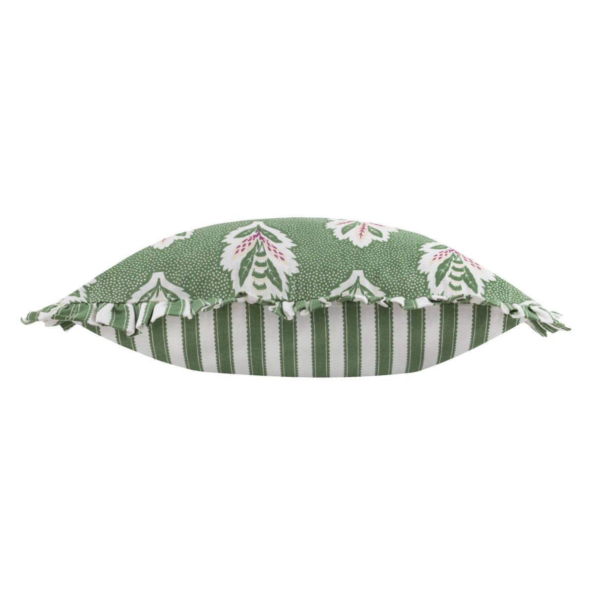 Sessile Leaf Ruffle Cushion – Leaf Green - Draper and Mercer