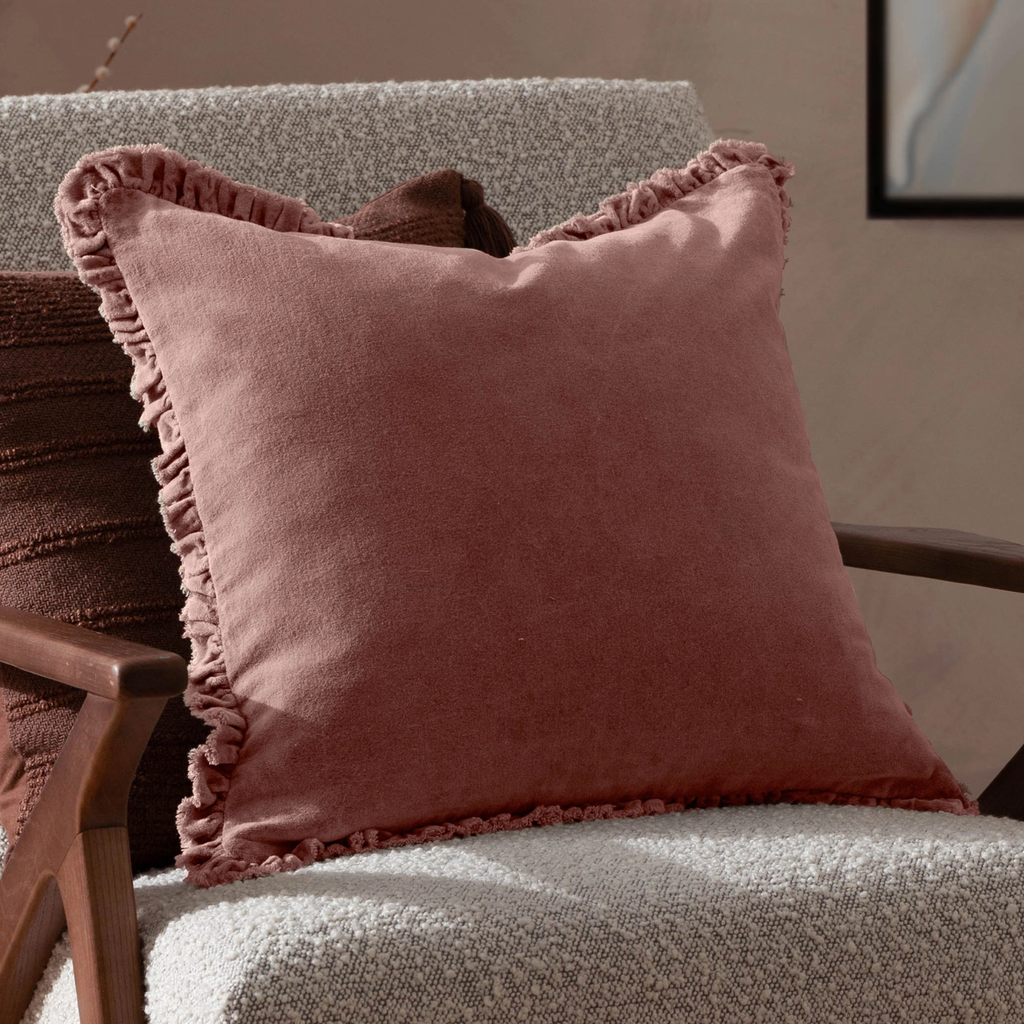 Floral Tasselled & Rosewood Velvet Cushion Bundle