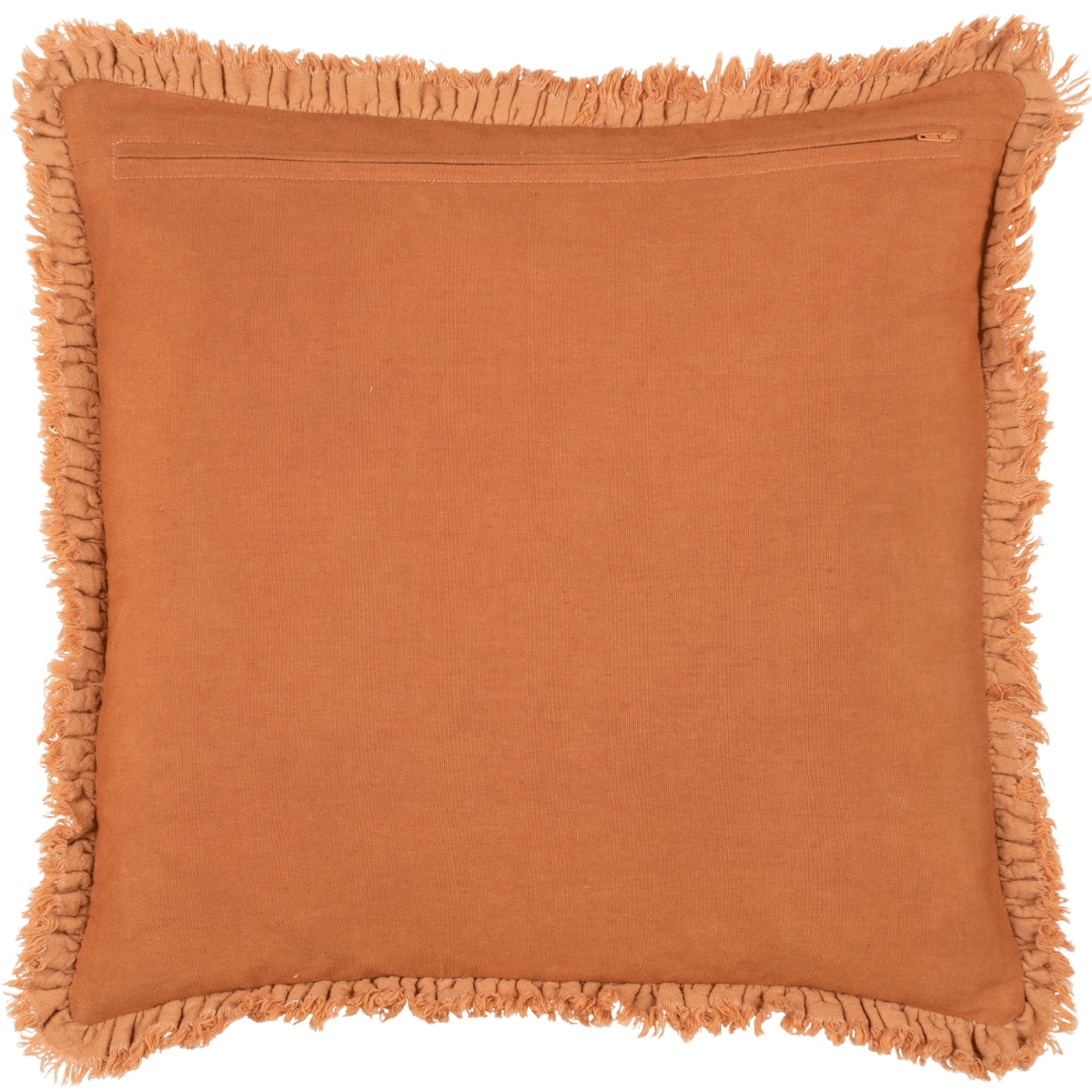 Washed Cotton Velvet Cushion – Rust - Draper and Mercer