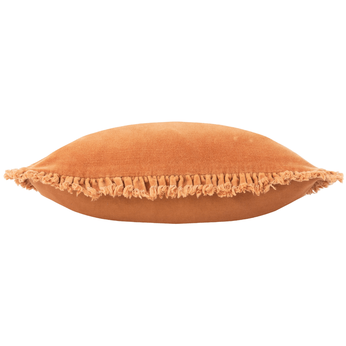 Washed Cotton Velvet Cushion – Rust - Draper and Mercer