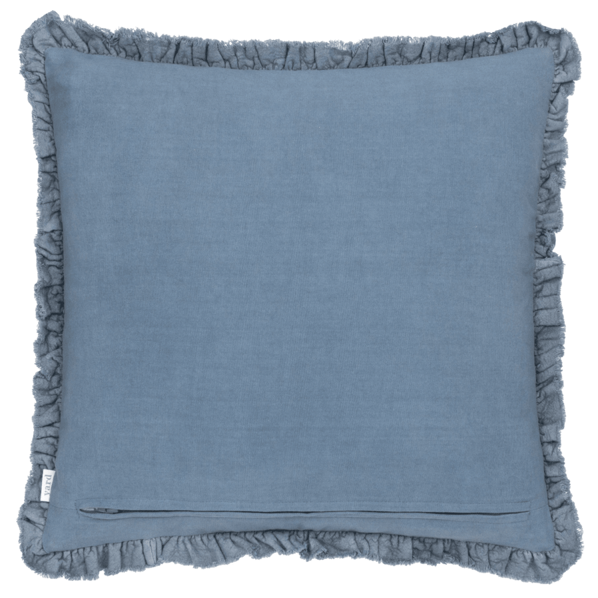Washed Cotton Velvet Cushion – Ink - Draper and Mercer