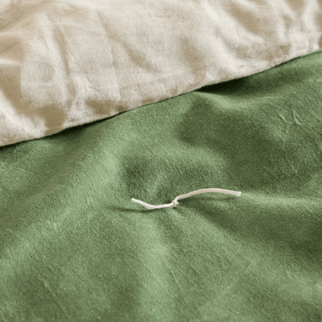 100% Cotton Velvet Bedspread - Green - Draper and Mercer