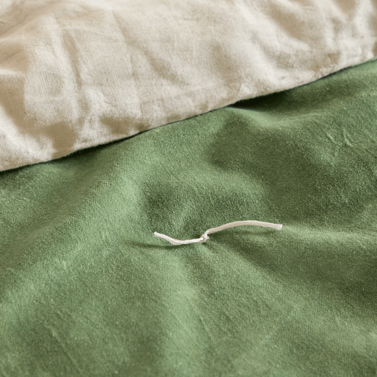 100% Cotton Velvet Bedspread - Green - Draper and Mercer