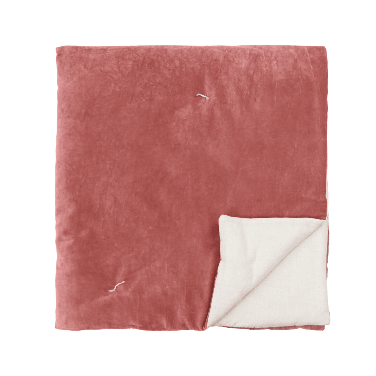 100% Cotton Velvet Bedspread - Rose - Draper and Mercer