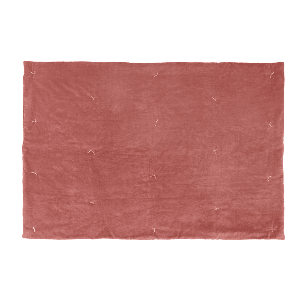 100% Cotton Velvet Bedspread - Rose - Draper and Mercer