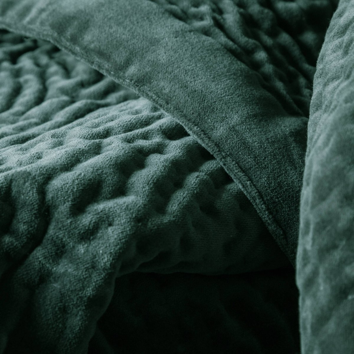 Velvet Quilted Throw - Seafoam - Draper and Mercer