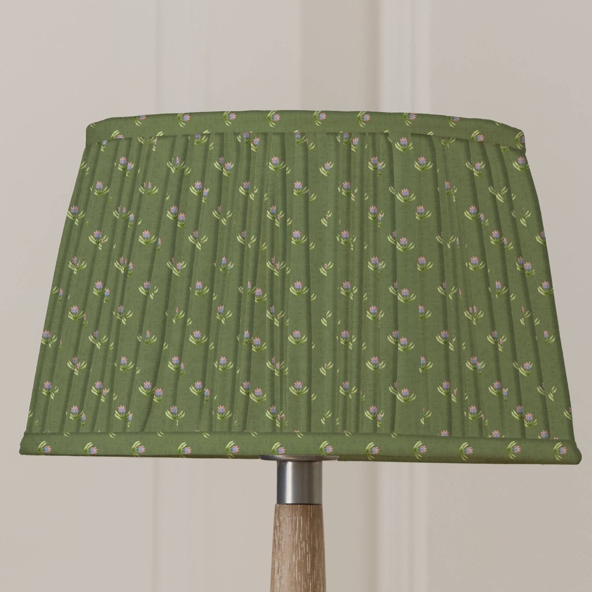 Pleated Tapered Lamp Shade - Sage - Draper and Mercer