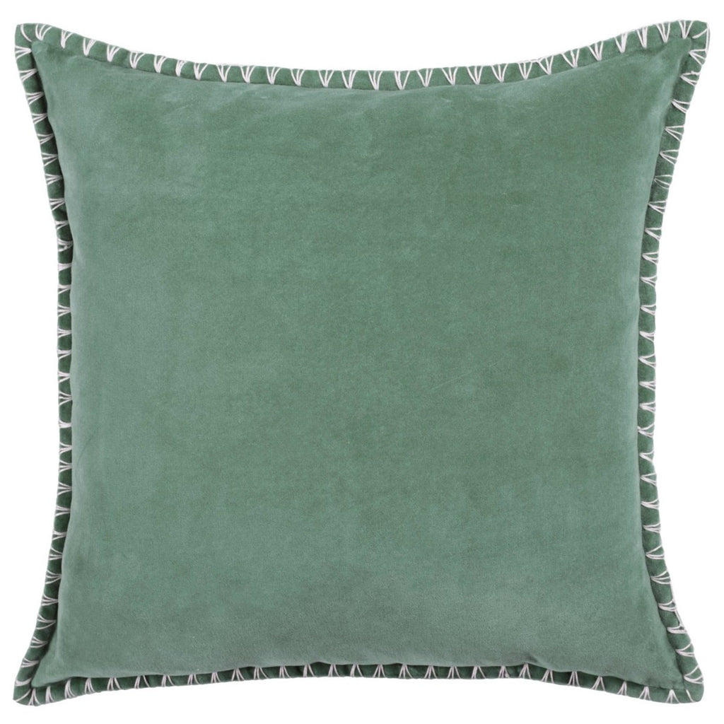 Stitch Embroidered Cushion - Seafoam - Draper and Mercer