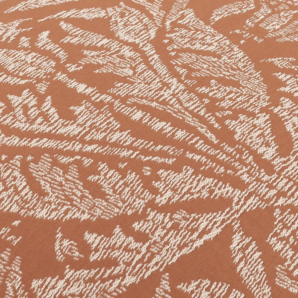 Acorn Tonal Jacquard Cushion - Brick - Draper and Mercer