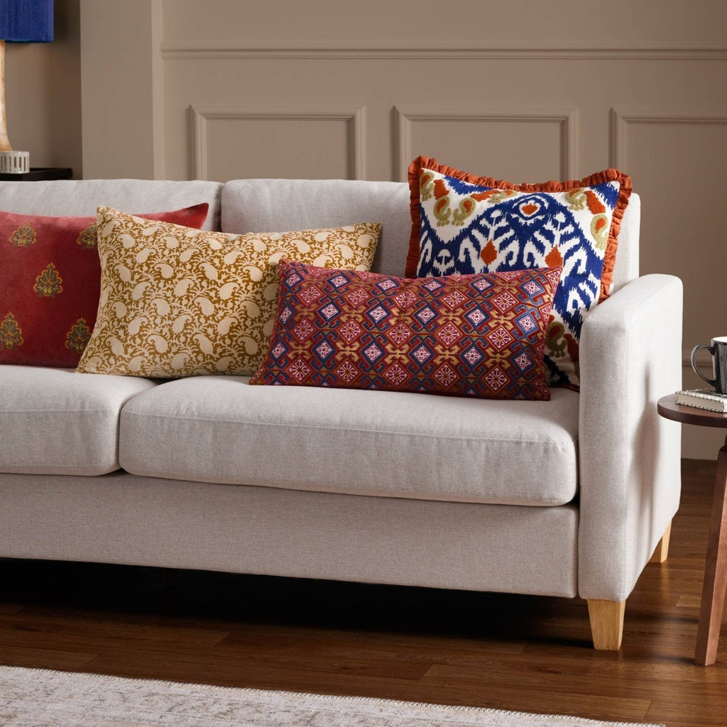 Embroidered Cushion - Regal Rose - Draper and Mercer