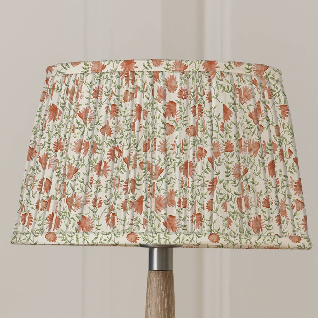 Pleated Tapered Lamp Shade - Terracotta - Draper and Mercer