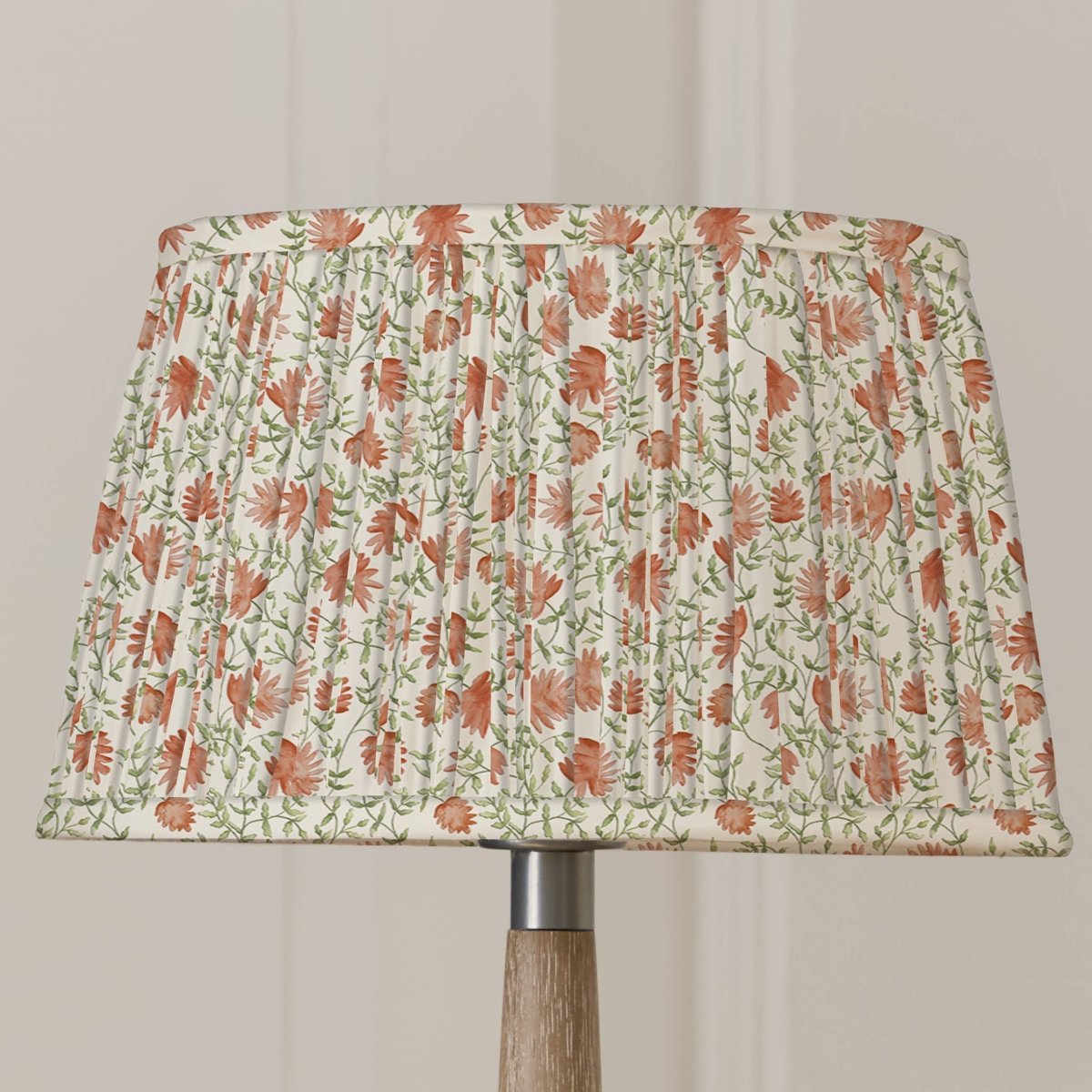 Pleated Tapered Lamp Shade - Terracotta - Draper and Mercer