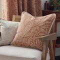 Acorn Tonal Jacquard Cushion - Brick - Draper and Mercer