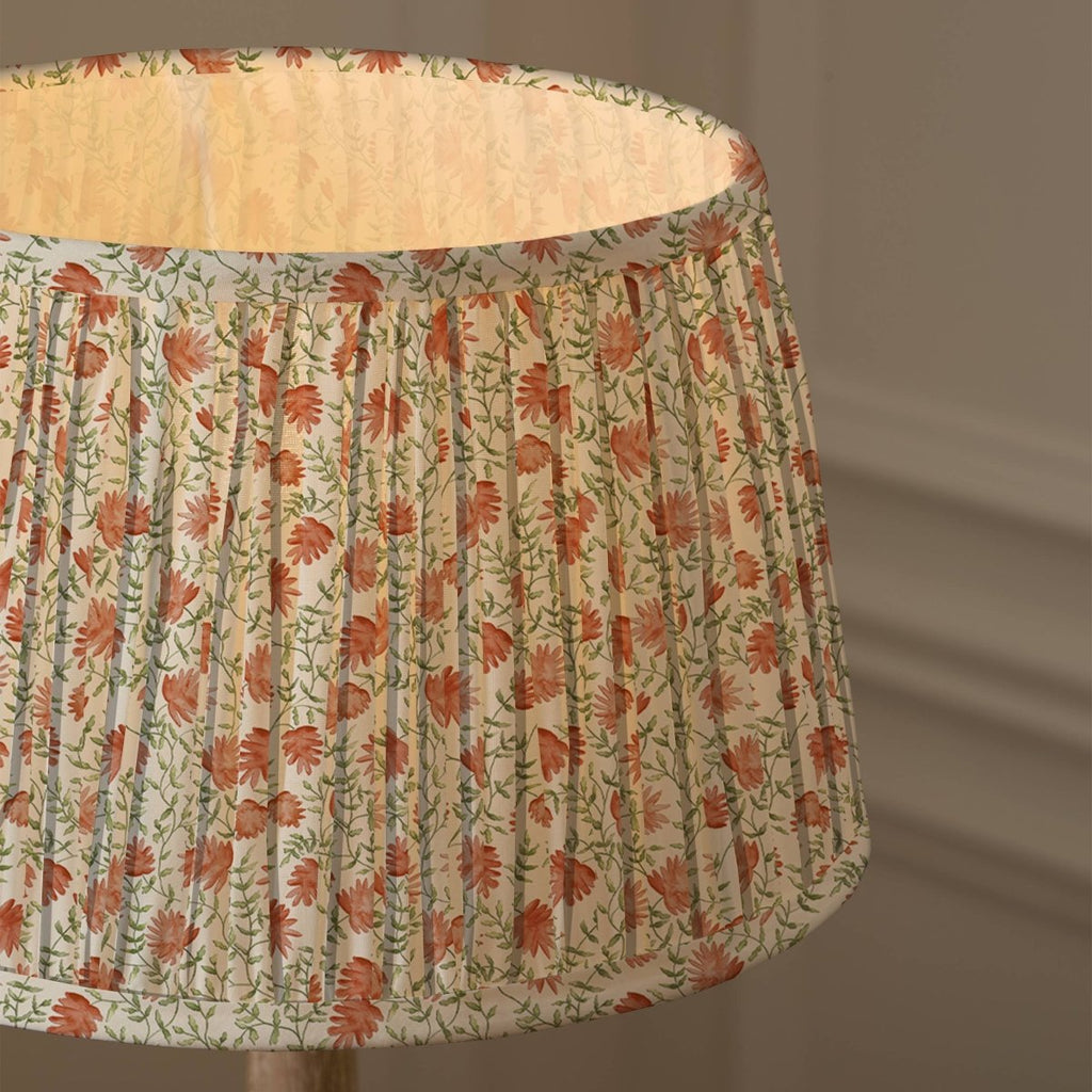 Pleated Tapered Lamp Shade - Terracotta - Draper and Mercer
