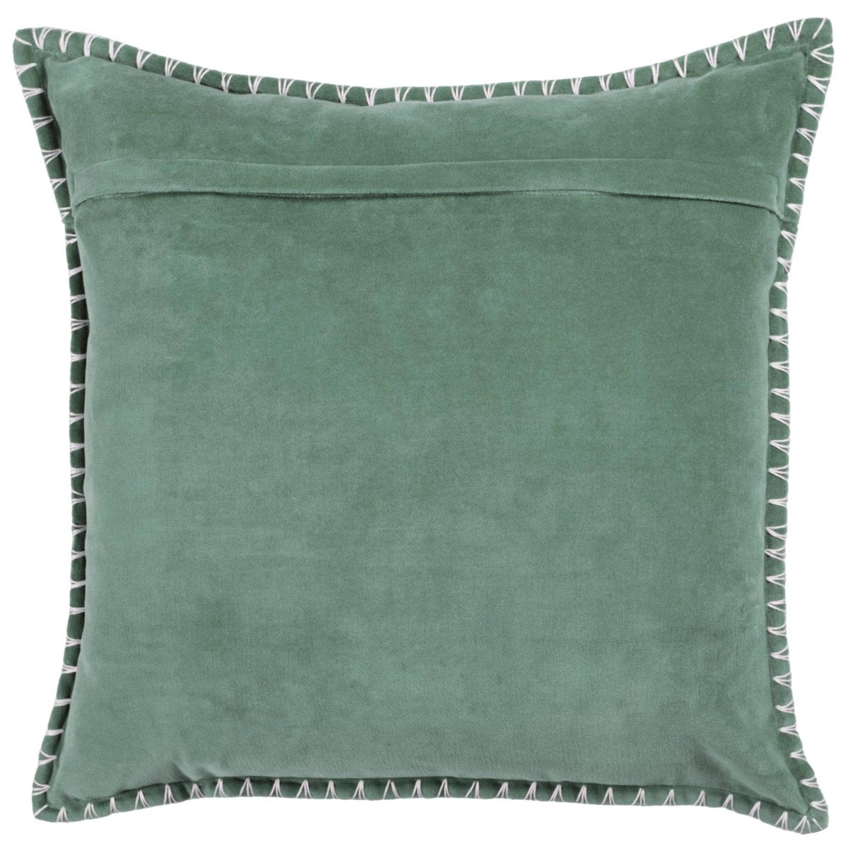 Stitch Embroidered Cushion - Seafoam - Draper and Mercer