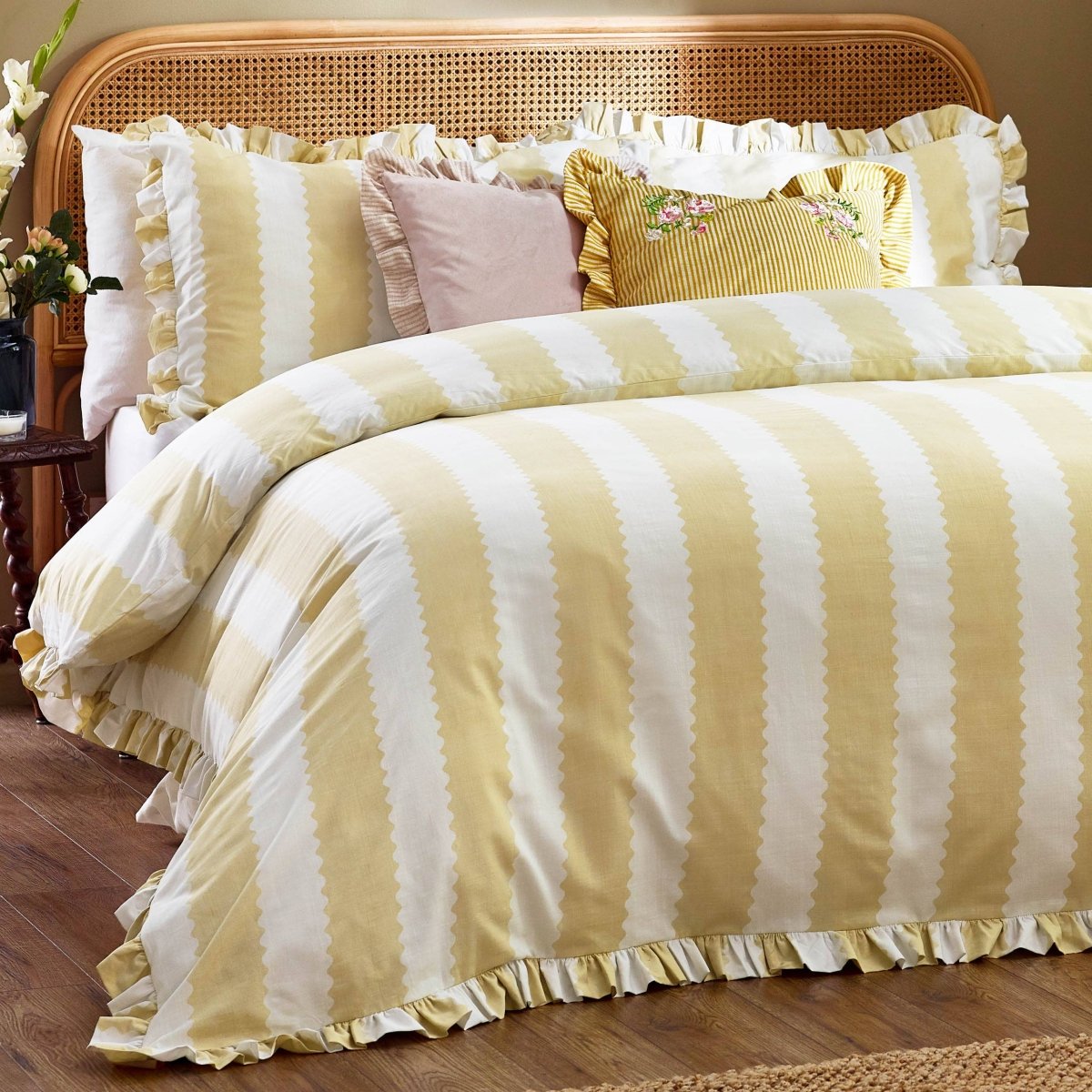 Matte Velvet Ruffle Cushion - Pink - Draper and Mercer